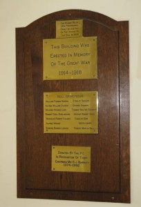 Village Hall memorial